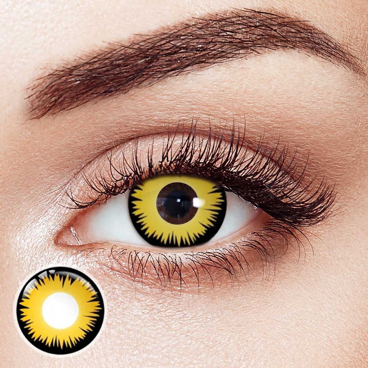 Yellow Werewolf Sclera 17mm Costume Yearly Contact Lenses