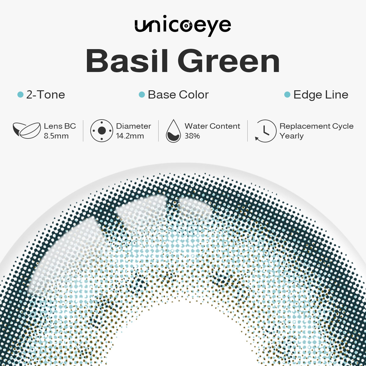 Basil Green Yearly Contact Lenses