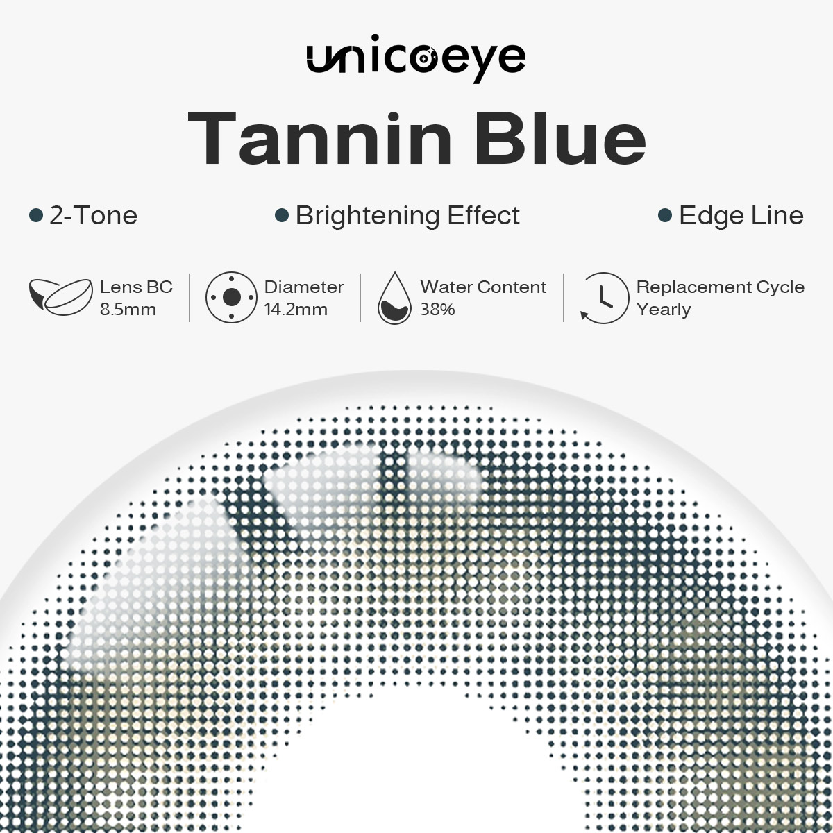 Tannin Blue Yearly Contact Lenses