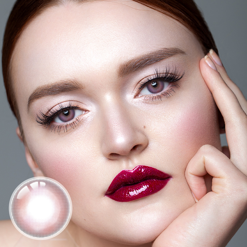 Cream Pink Yearly Contact Lenses