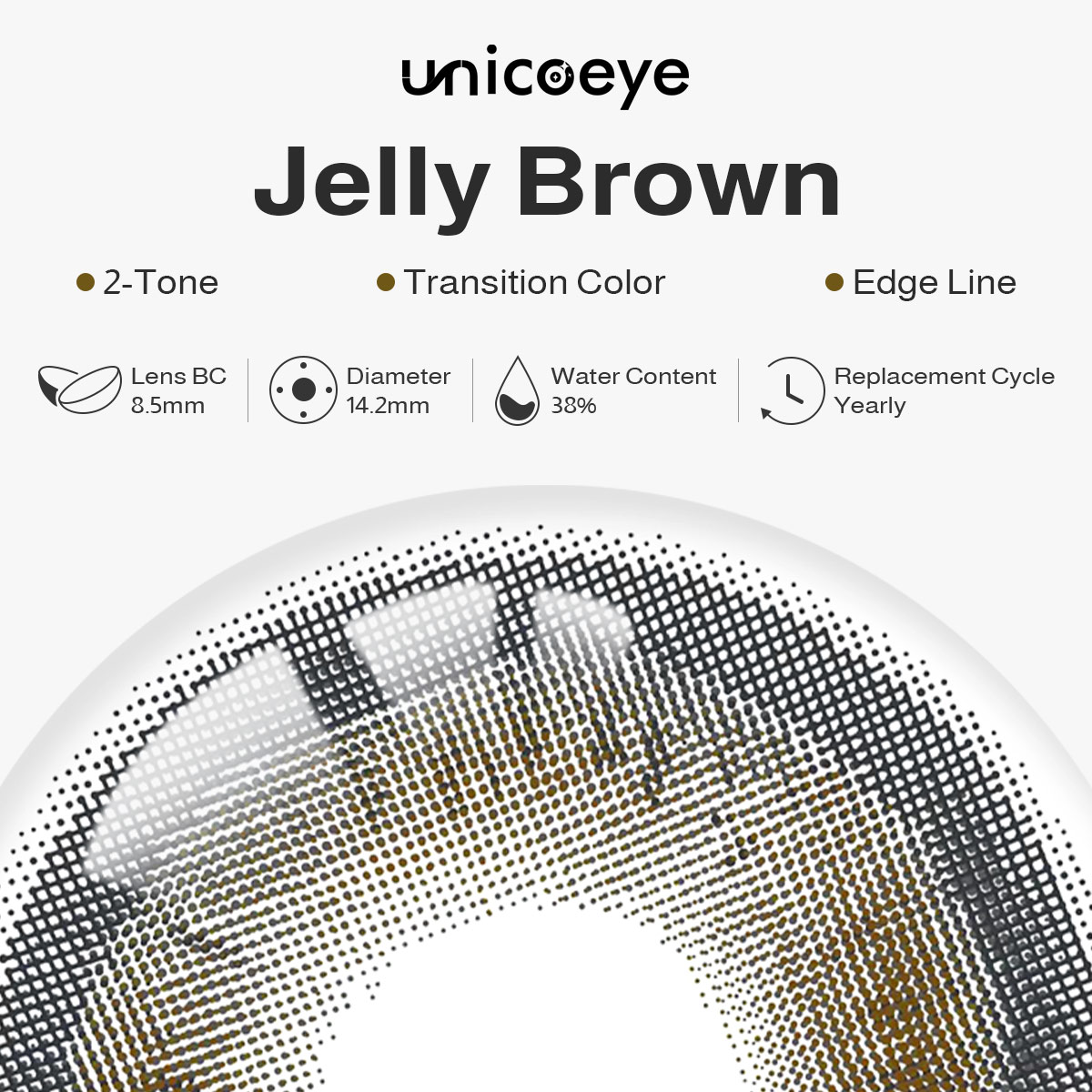 Jelly Brown Yearly Contact Lenses