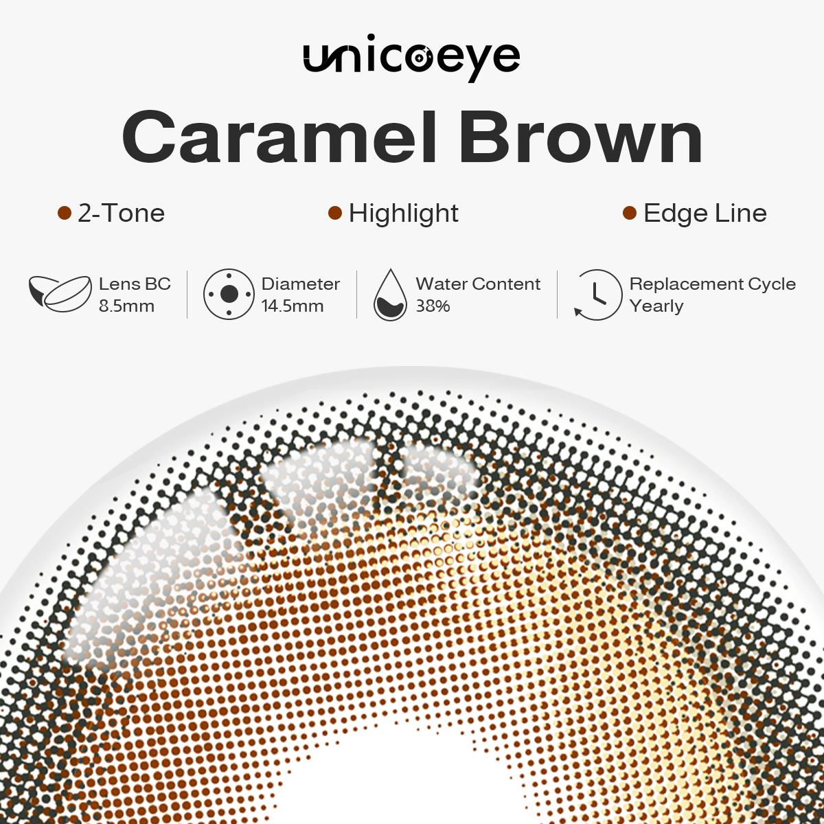 Caramel Brown Yearly Contact Lenses