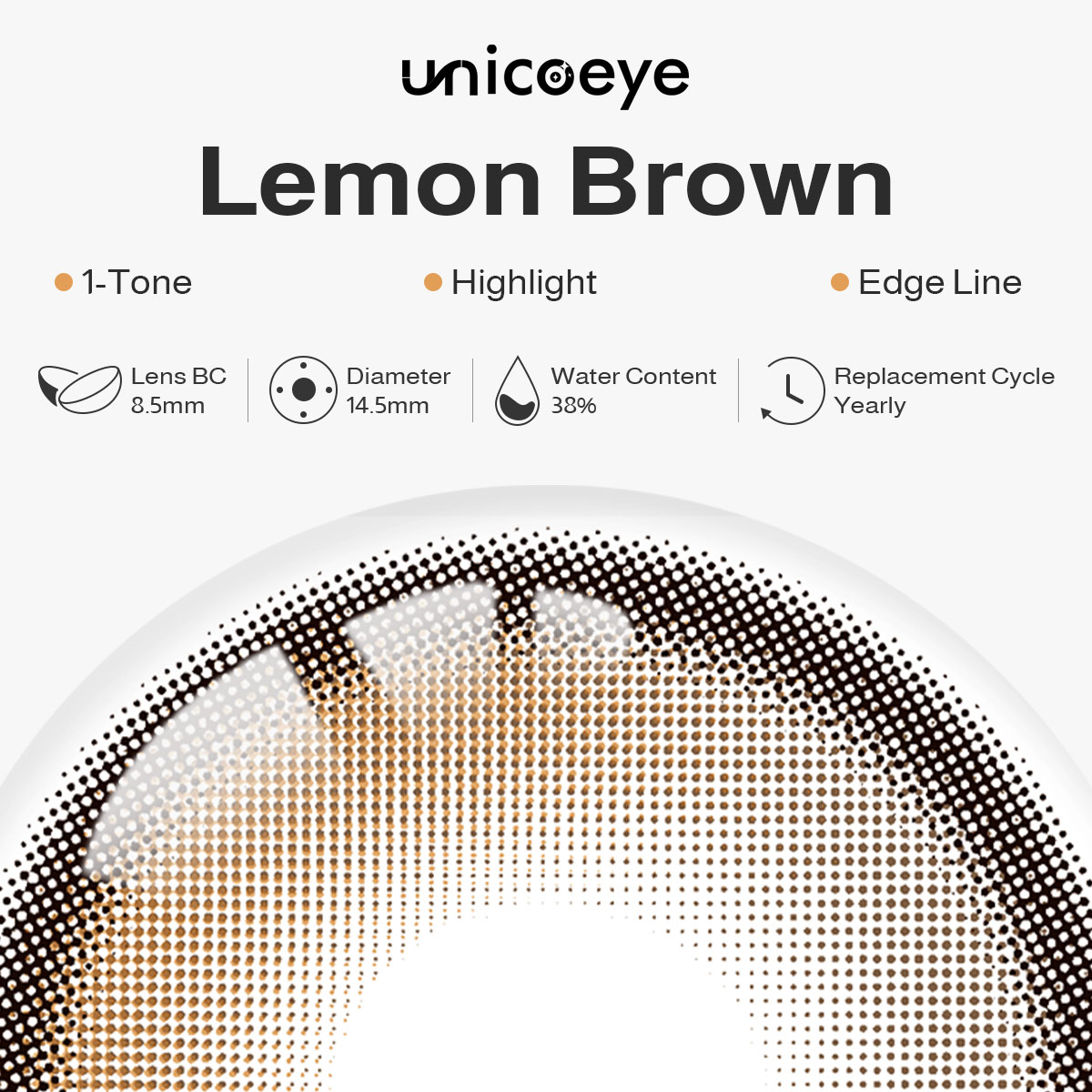 Lemon Brown Yearly Contact Lenses