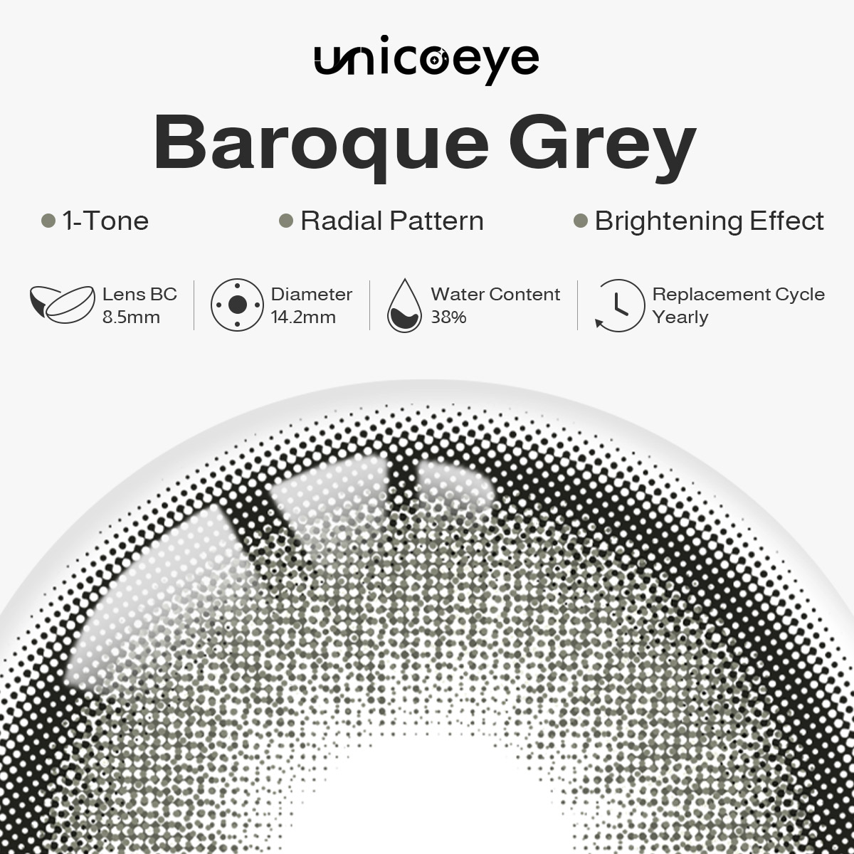 Baroque Grey Yearly Contact Lenses