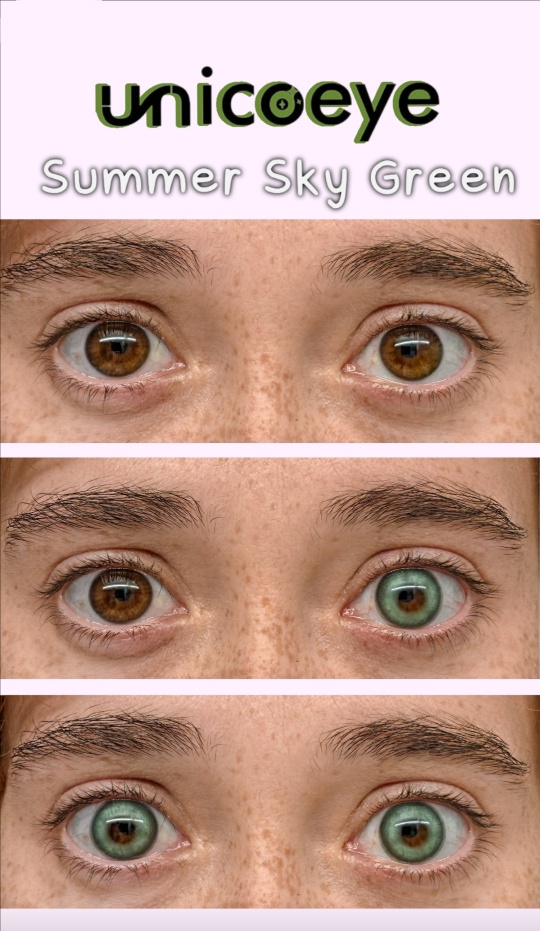 Summer Sky Green Prescription Yearly Contact Lenses
