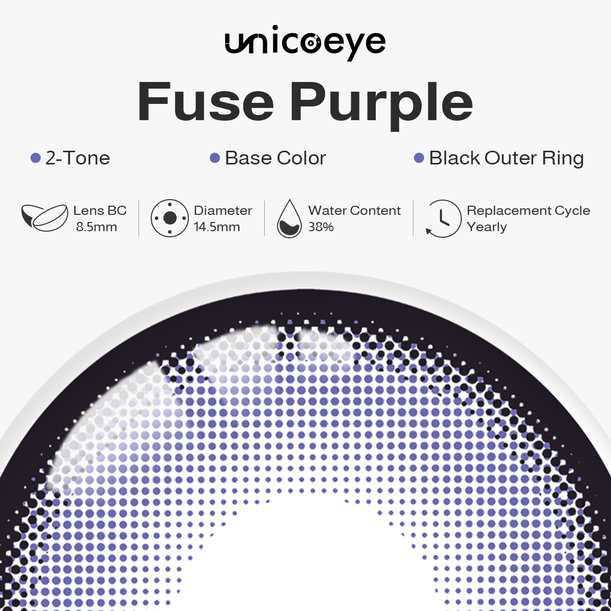 Fuse Purple Yearly Contact Lenses