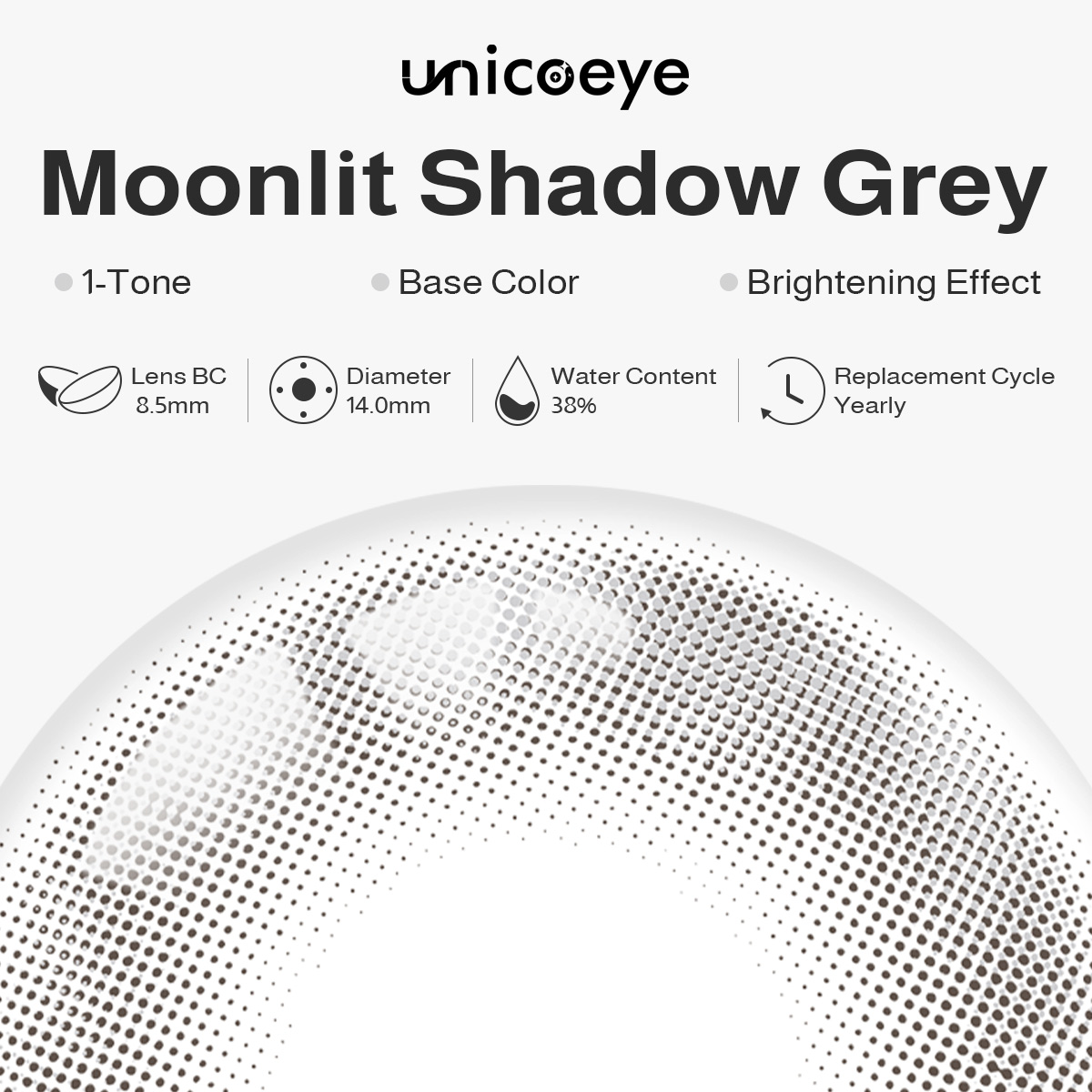 Moonlit Shadow Grey Yearly Contact Lenses