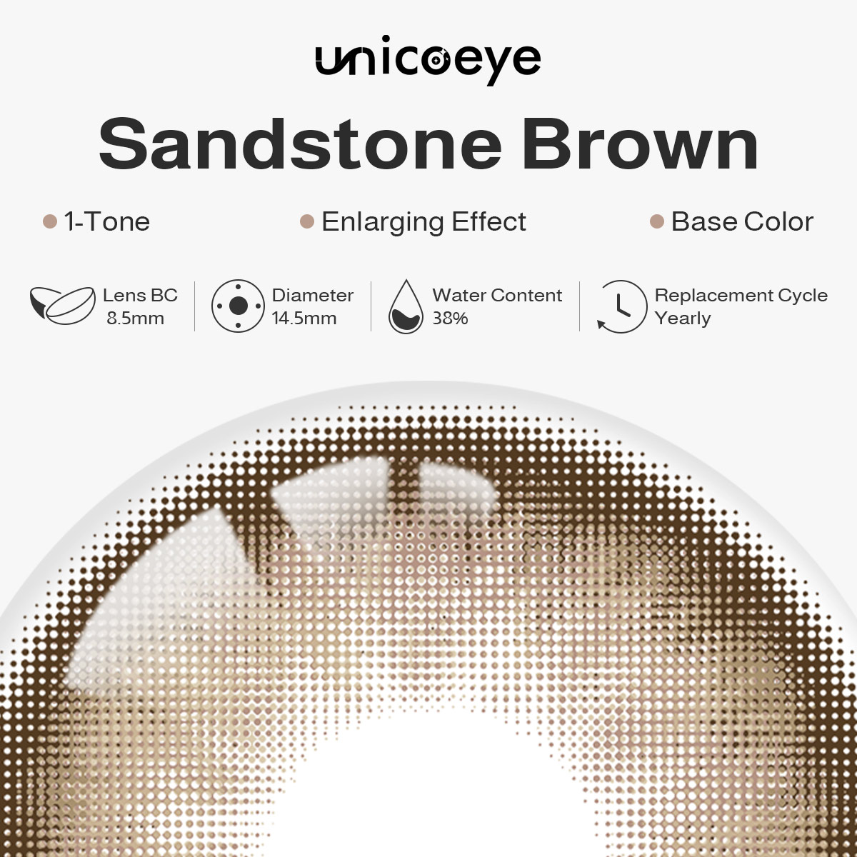 Sandstone Brown Yearly Contact Lenses