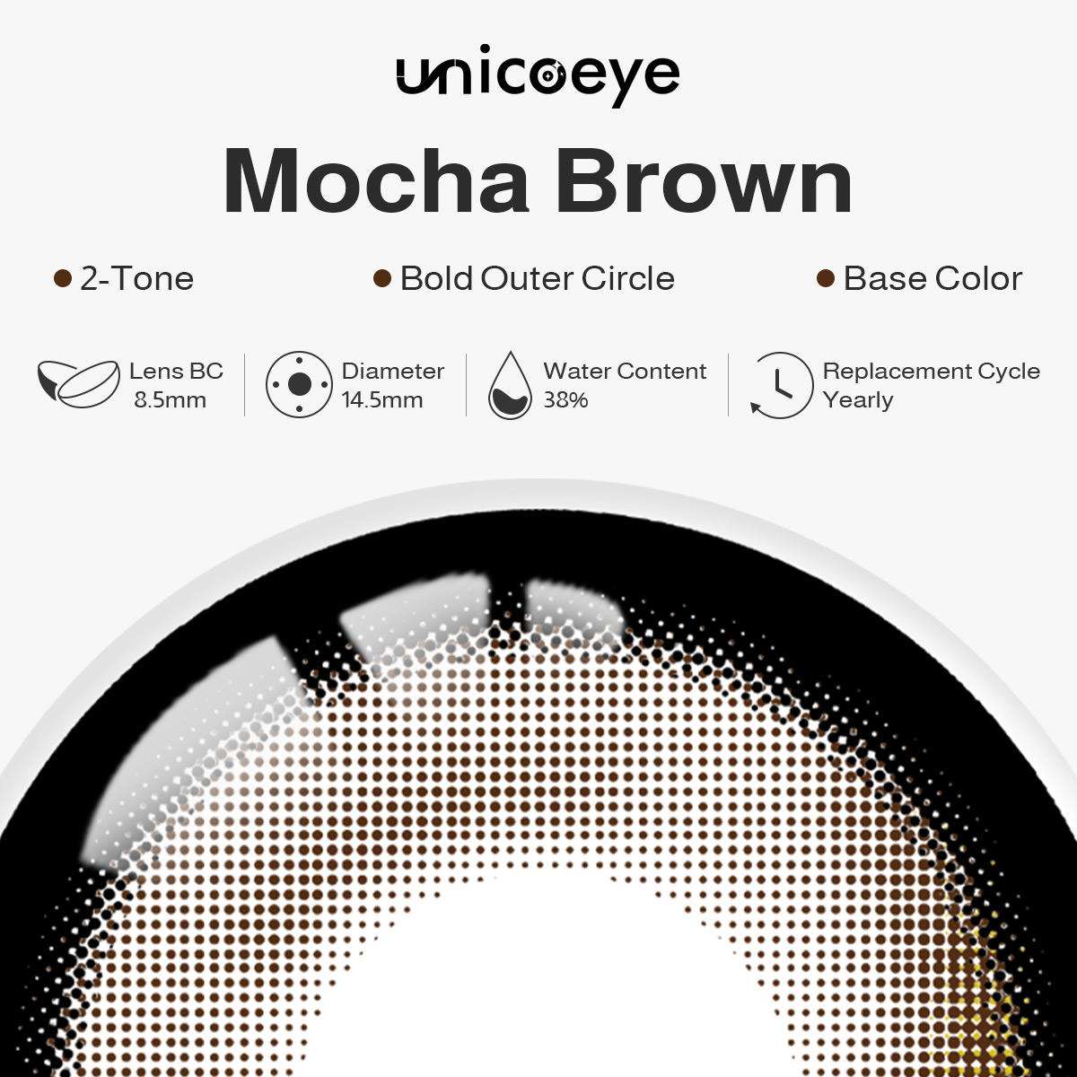 Mocha Brown Yearly Contact Lenses