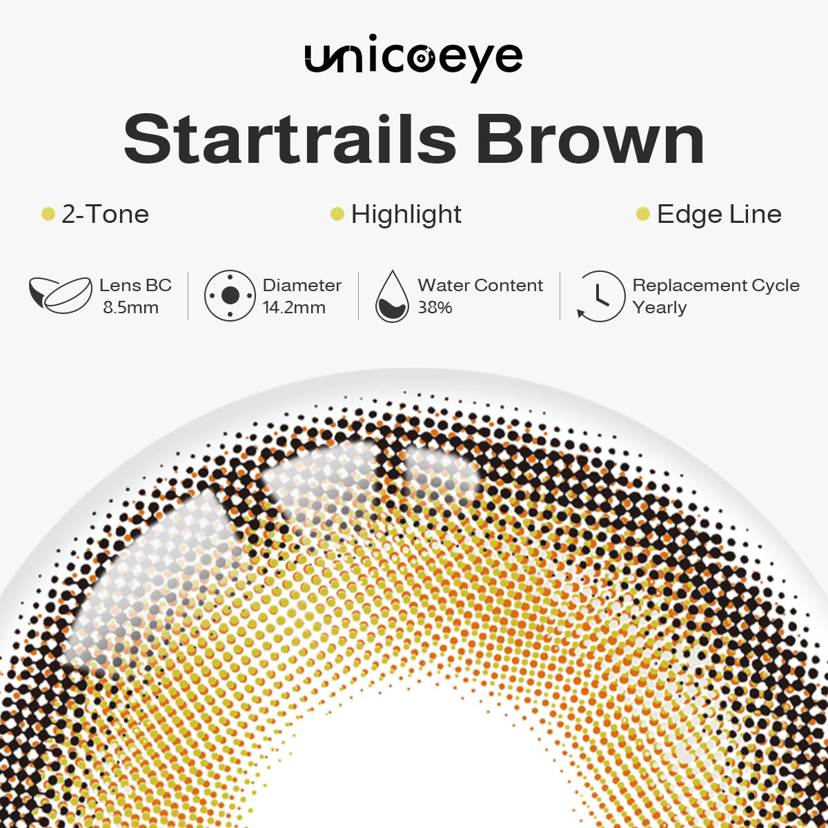 Startrails Brown Yearly Contact Lenses