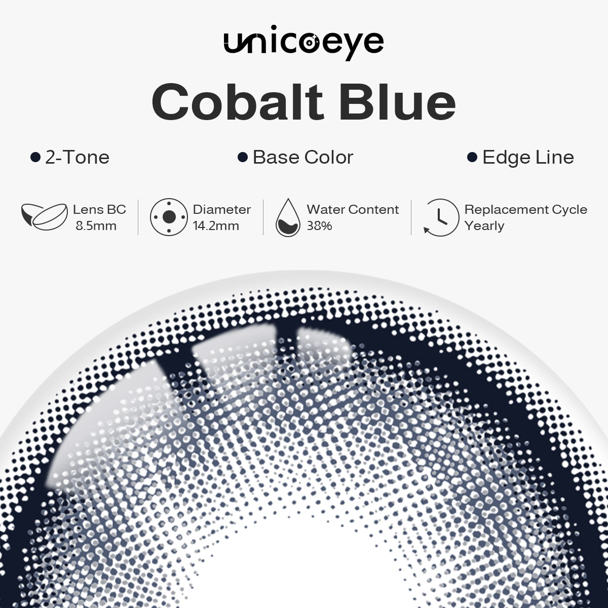 Cobalt Blue Yearly Contact Lenses