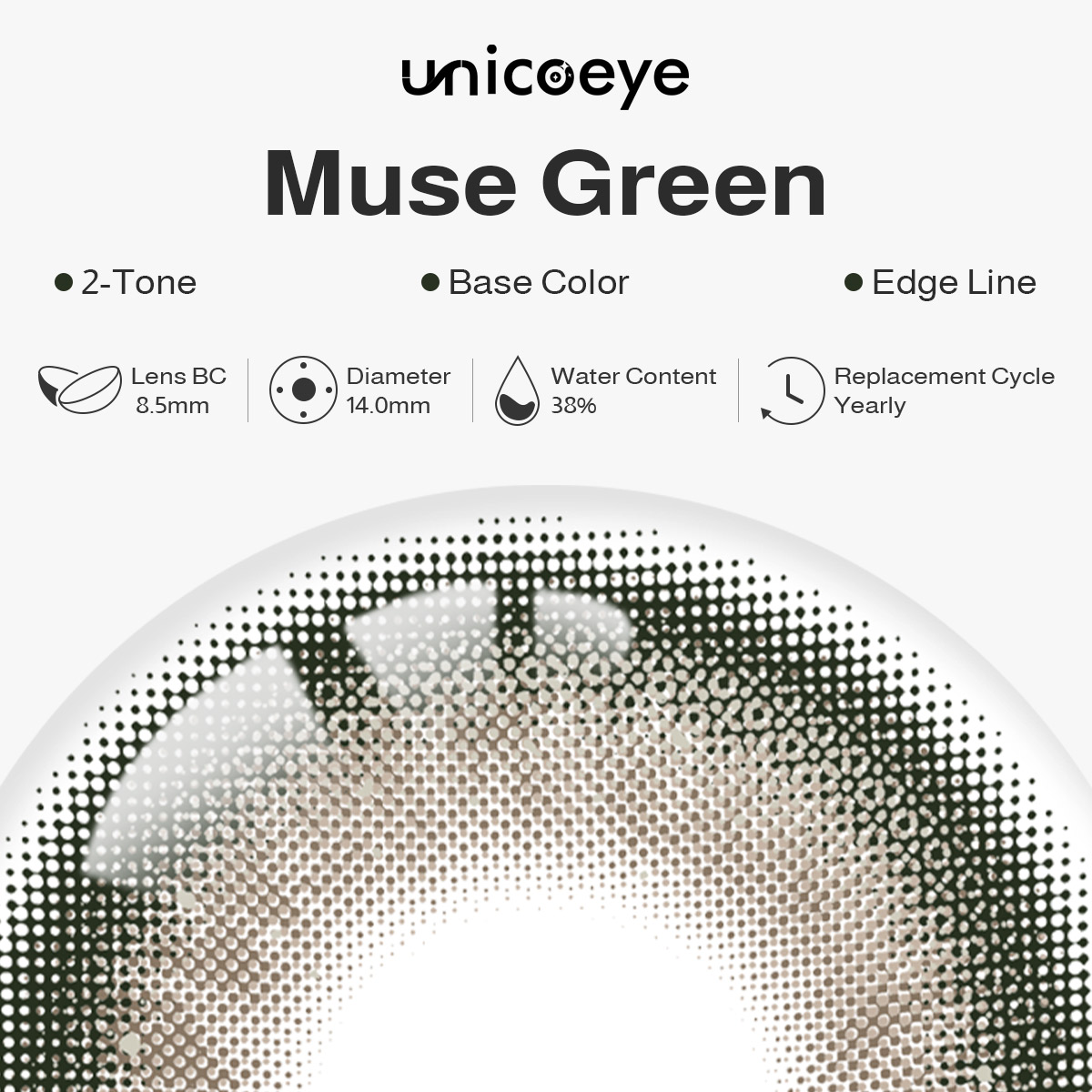 Muse Green Yearly Contact Lenses
