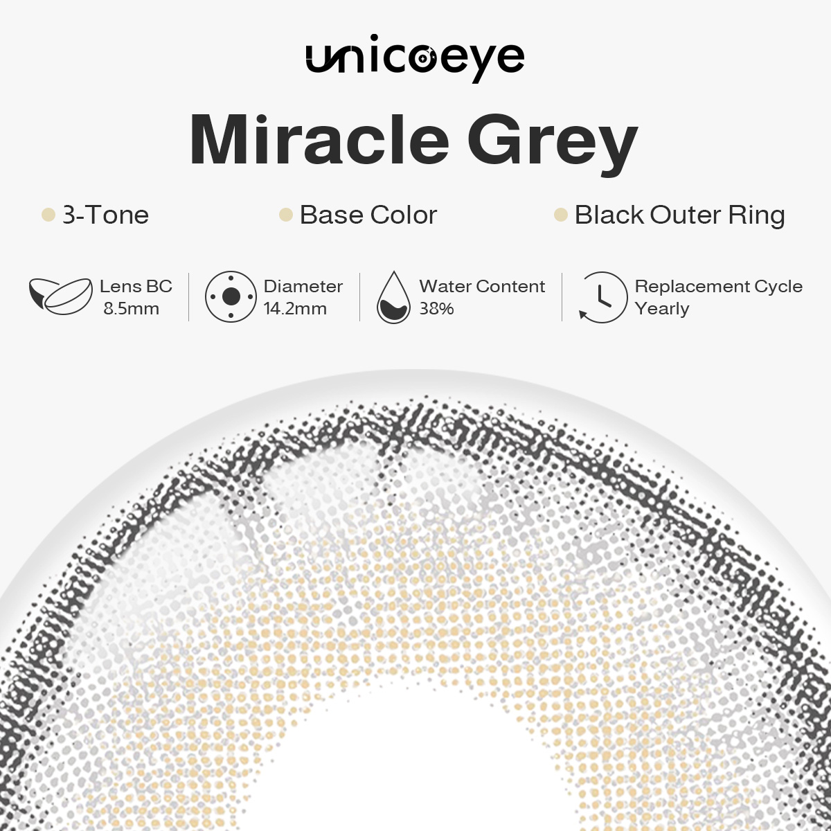 Miracle Grey Yearly Contact Lenses