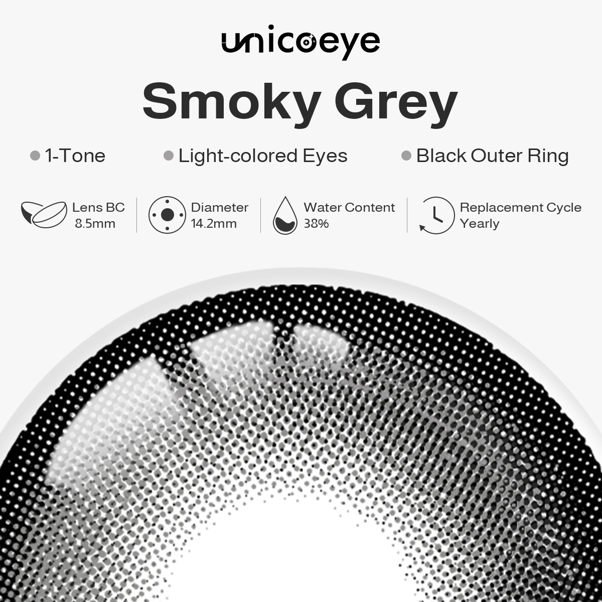 Smoky Grey Yearly Contact Lenses