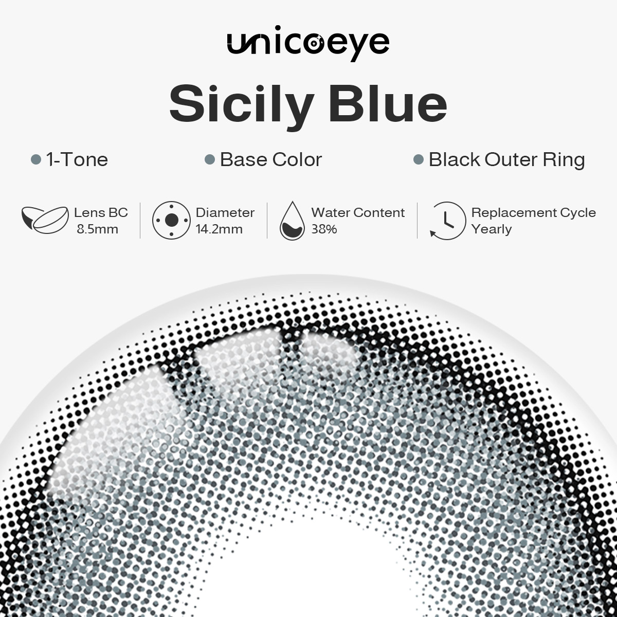 Sicily Blue Yearly Contact Lenses