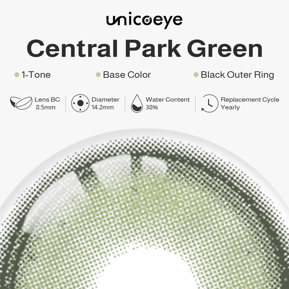 Central Park Green Yearly Contact Lenses