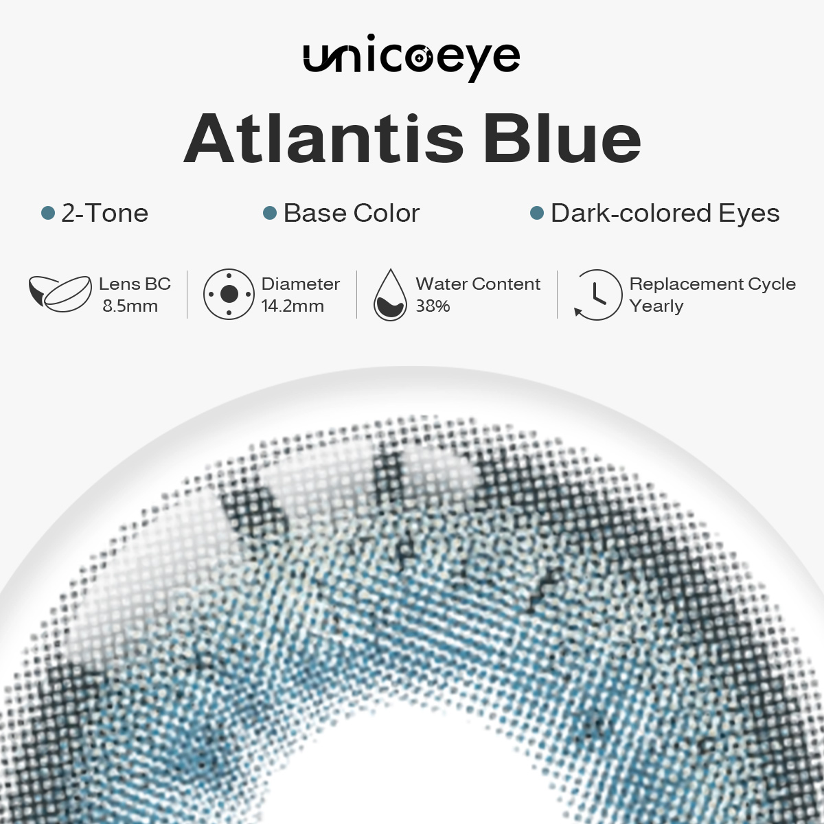 Atlantis Blue Yearly Contact Lenses