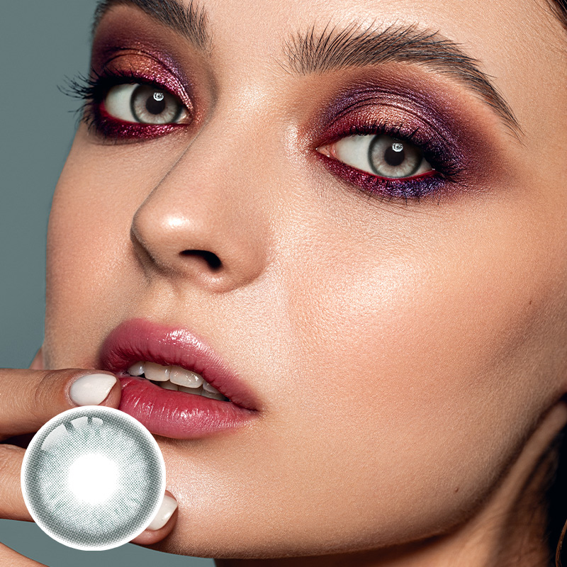 Mossy Blue Yearly Contact Lenses