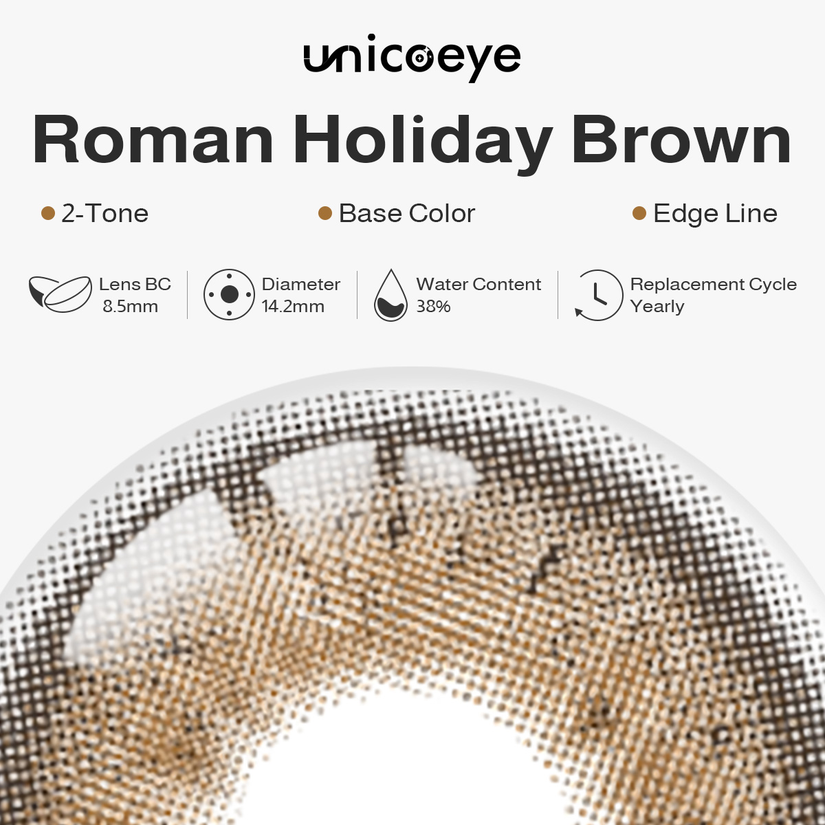 Roman Holiday Brown Yearly Contact Lenses