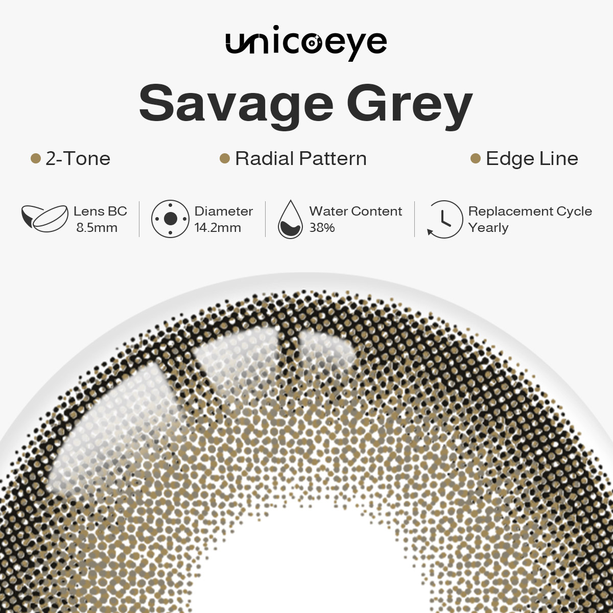 Savage Grey Yearly Contact Lenses