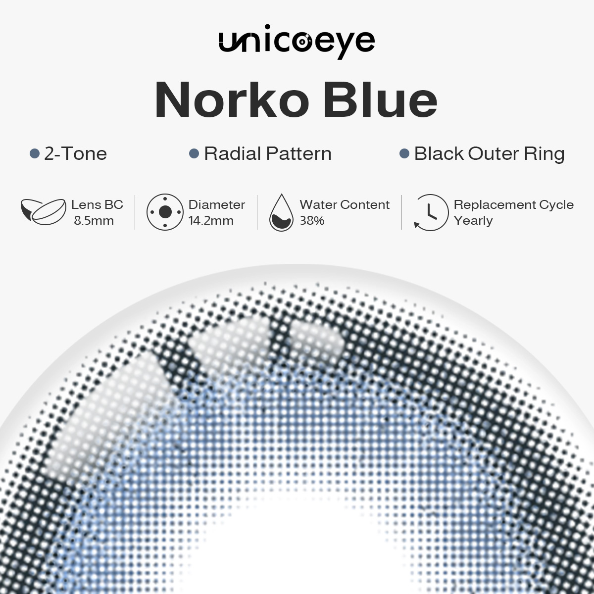 Norko Blue Yearly Contact Lenses