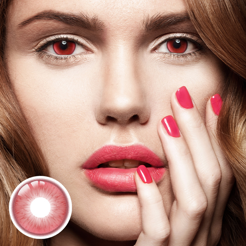 Ruby Red Yearly Contact Lenses
