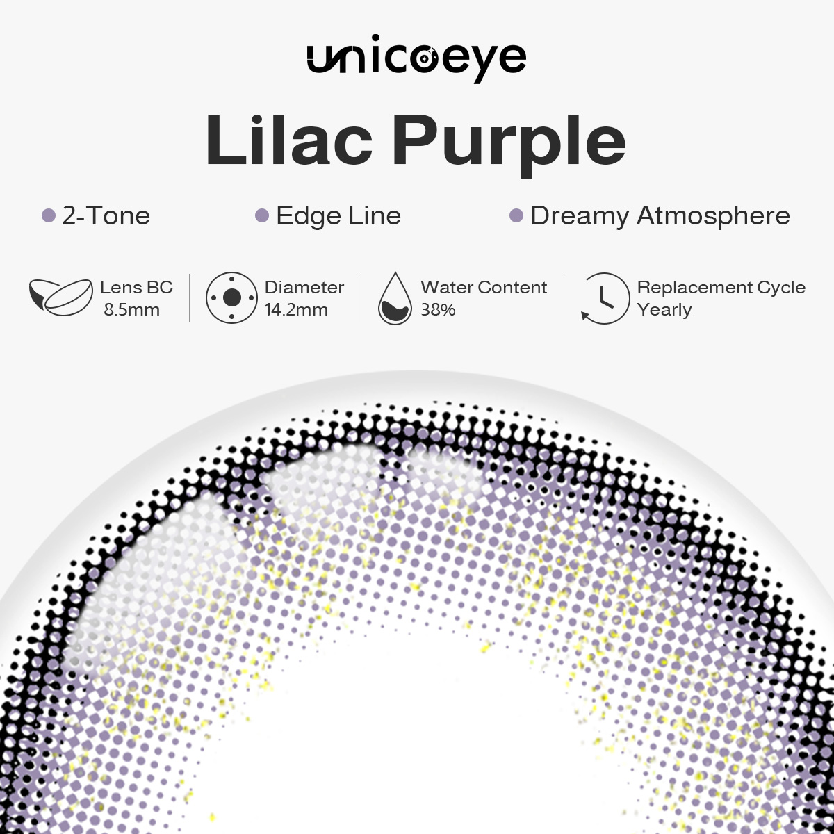 Lilac Purple Yearly Contact Lenses