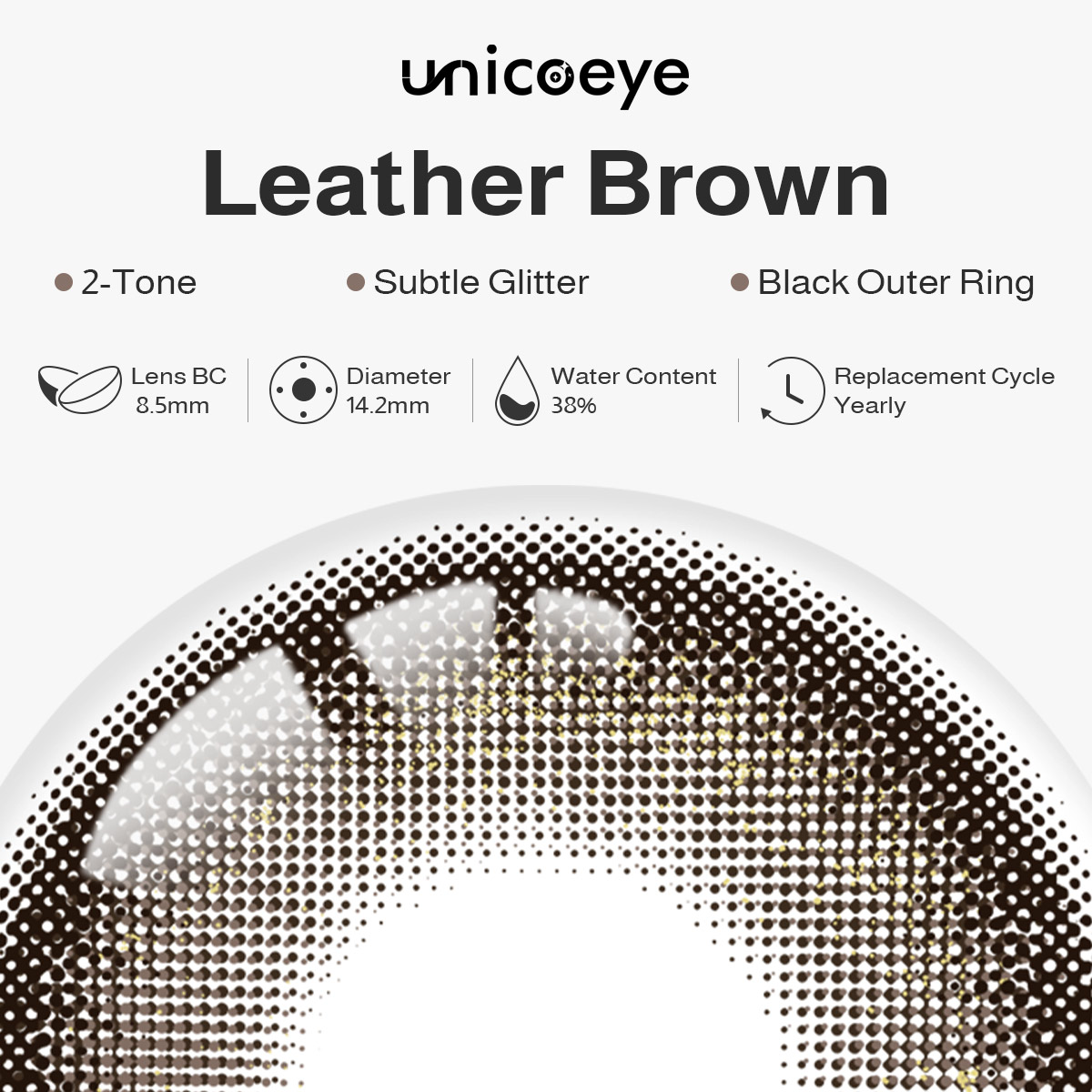 Leather Brown Yearly Contact Lenses