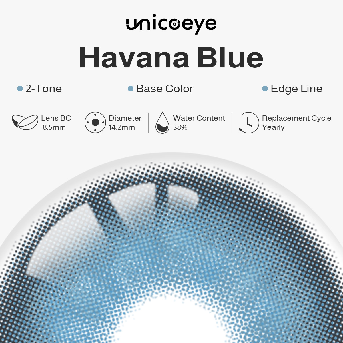 Havana Blue Yearly Contact Lenses
