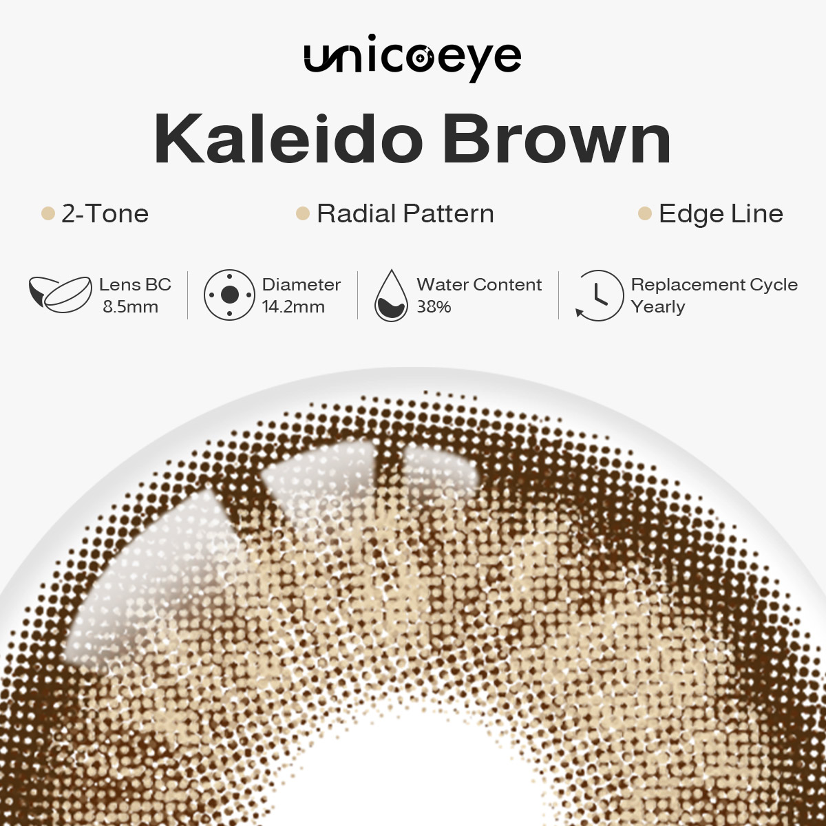 Kaleido Brown Yearly Contact Lenses