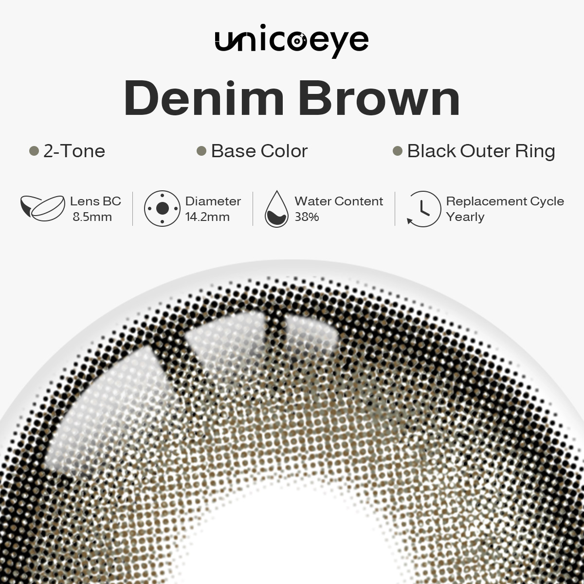 Denim Brown Yearly Contact Lenses