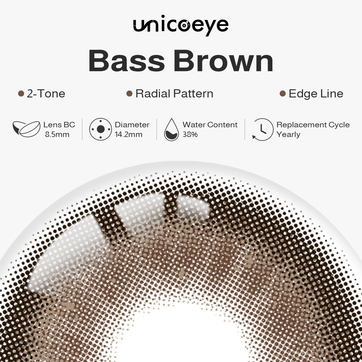 Bass Brown Yearly Contact Lenses