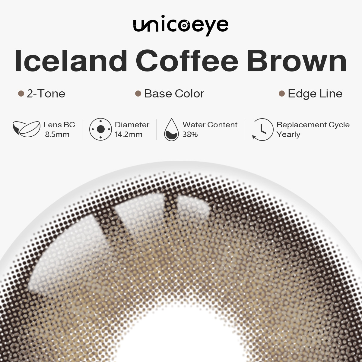 Iceland Coffee Brown Yearly Contact Lenses