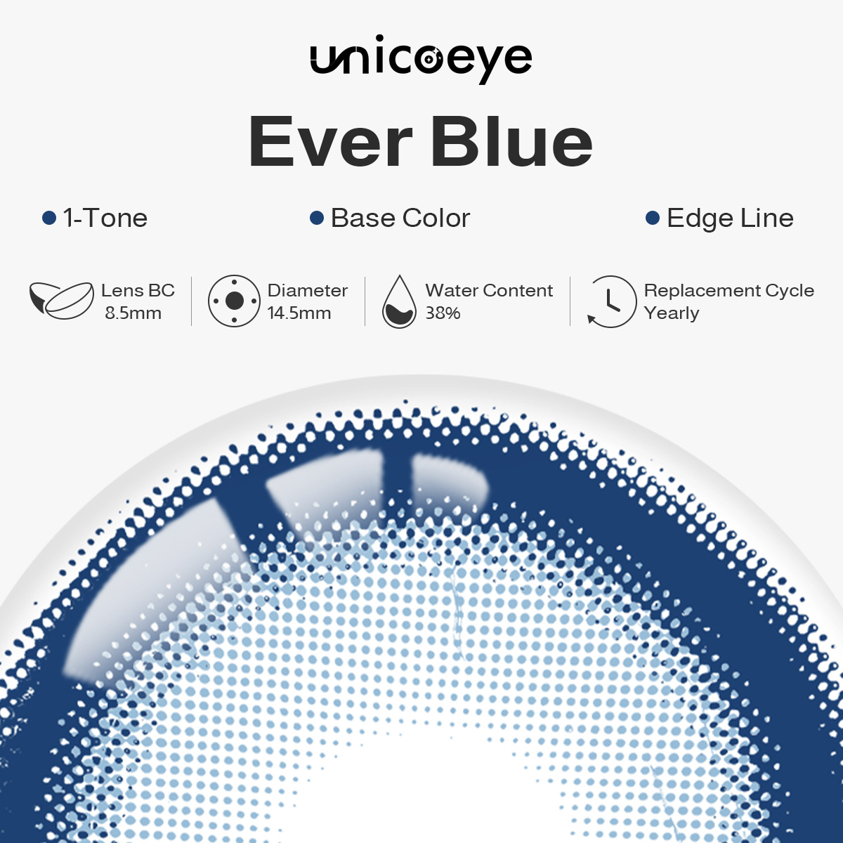 Ever Blue Yearly Contact Lenses