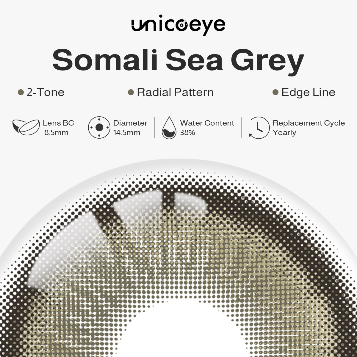 Somali Sea Grey Yearly Contact Lenses