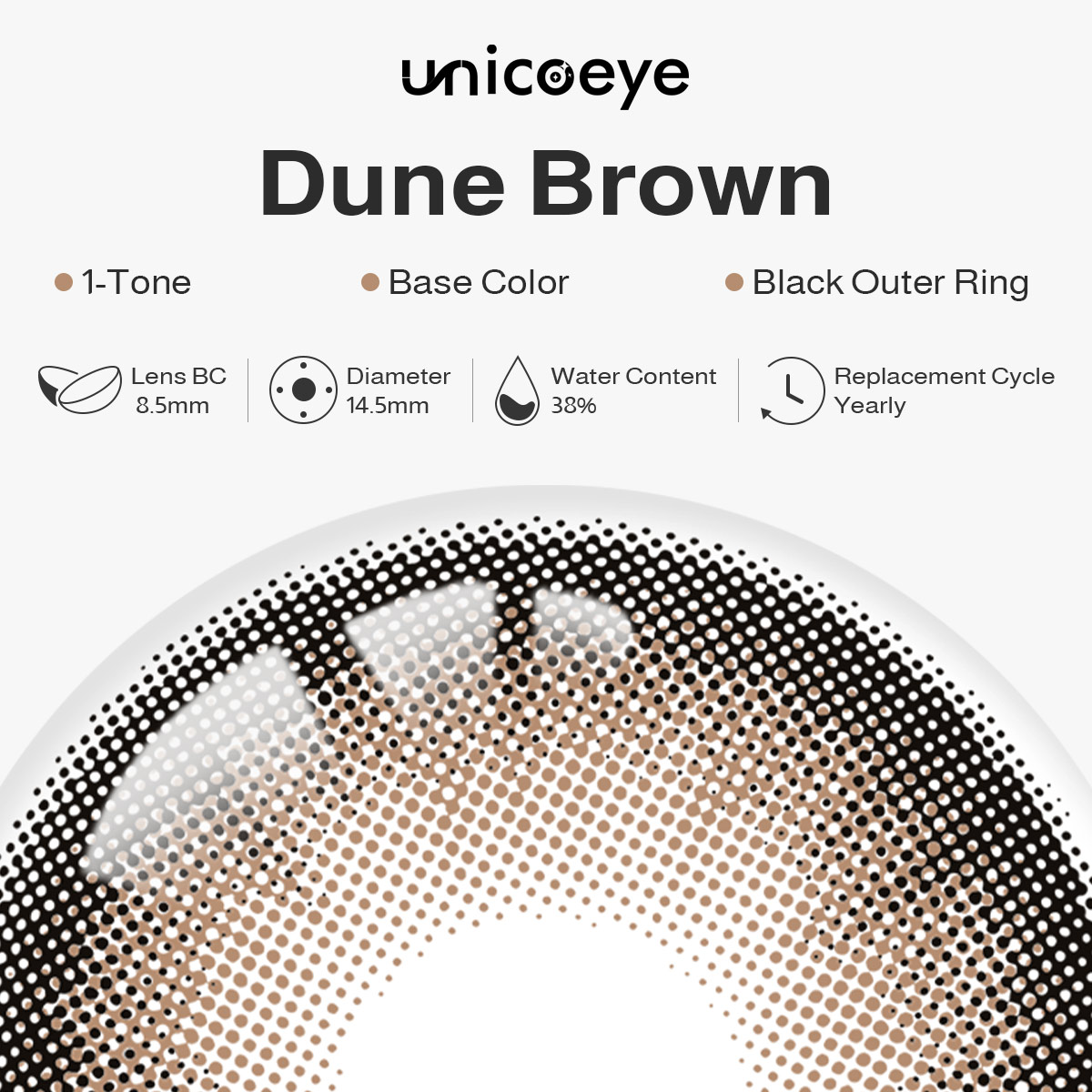 Dune Brown Yearly Contact Lenses