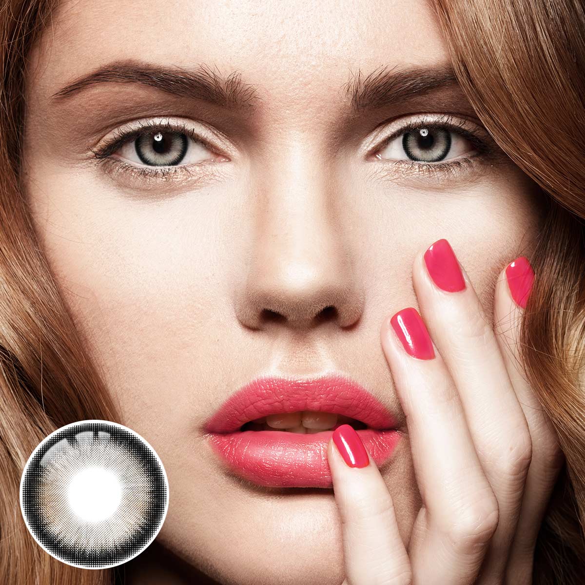 Glittering Grey Yearly Contact Lenses