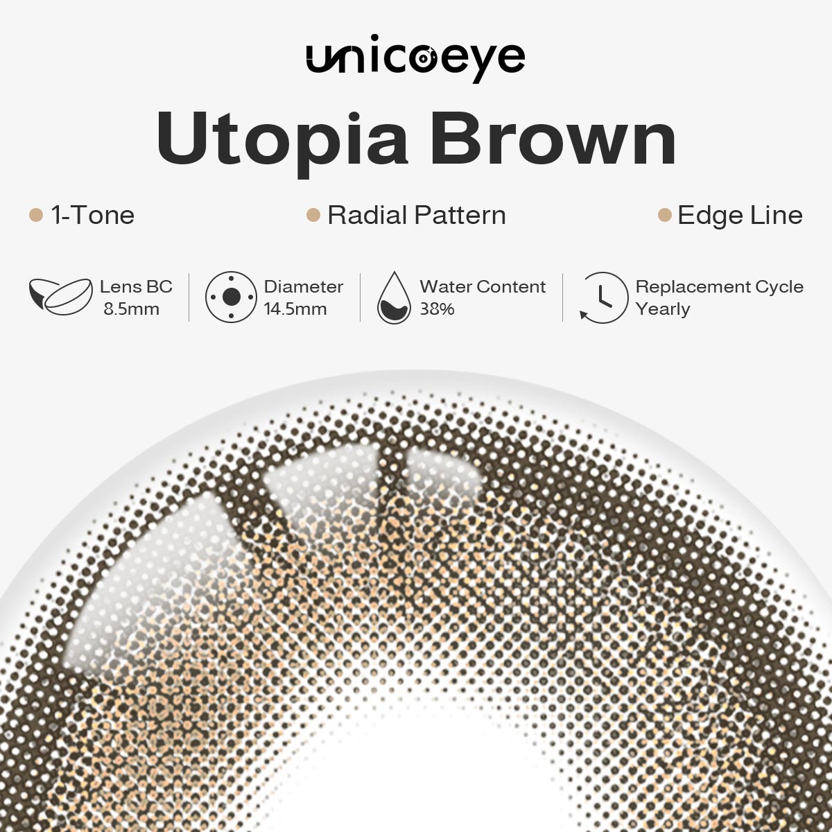 Utopia Brown Yearly Contact Lenses
