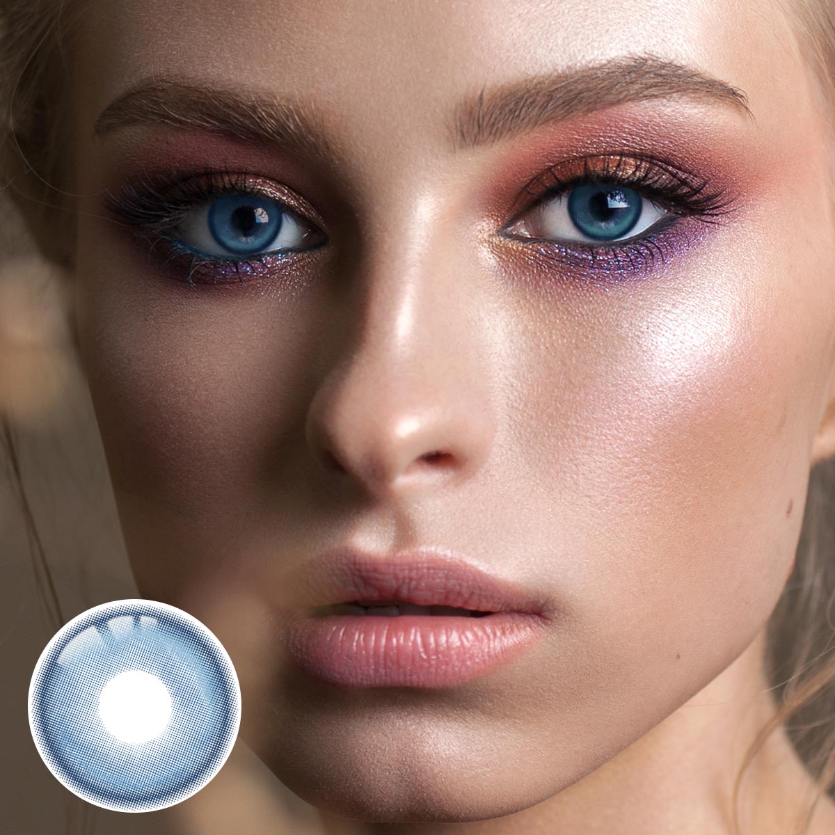 Cerulean Blue Yearly Contact Lenses