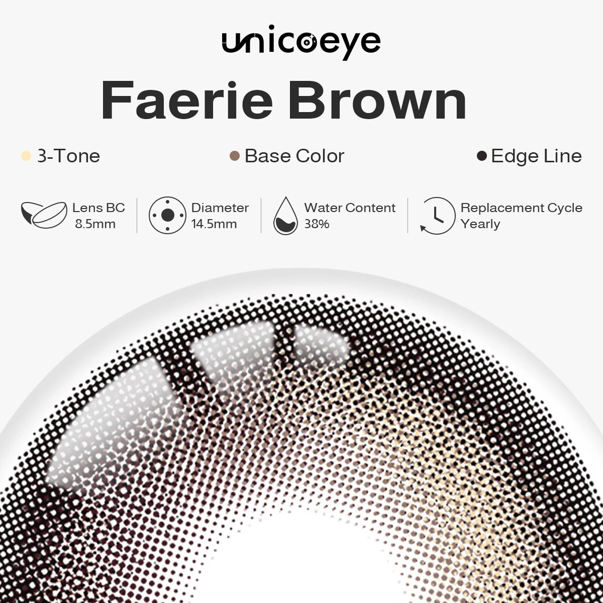 Faerie Brown Yearly Contact Lenses