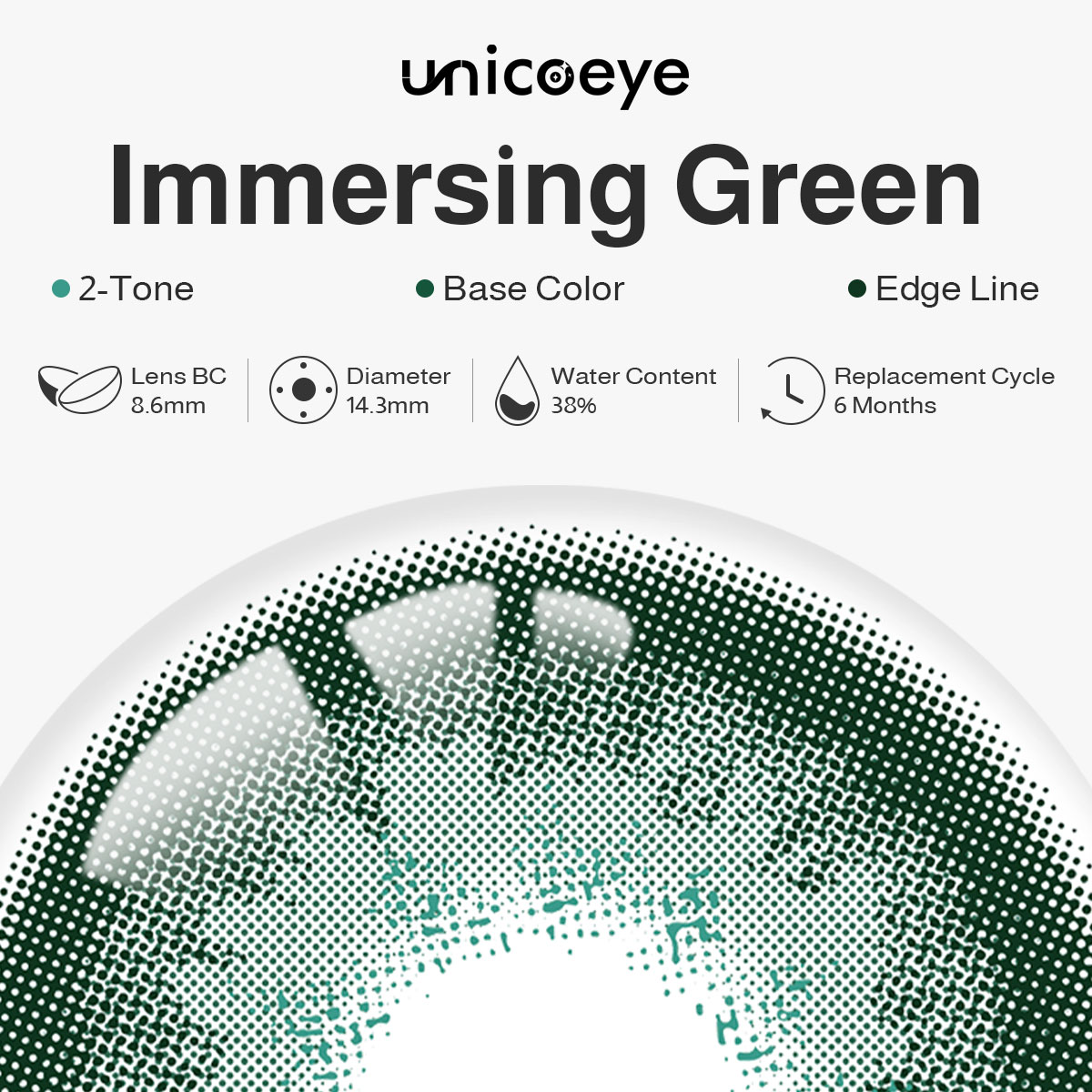 Immersing Green 6 Months Contact Lenses