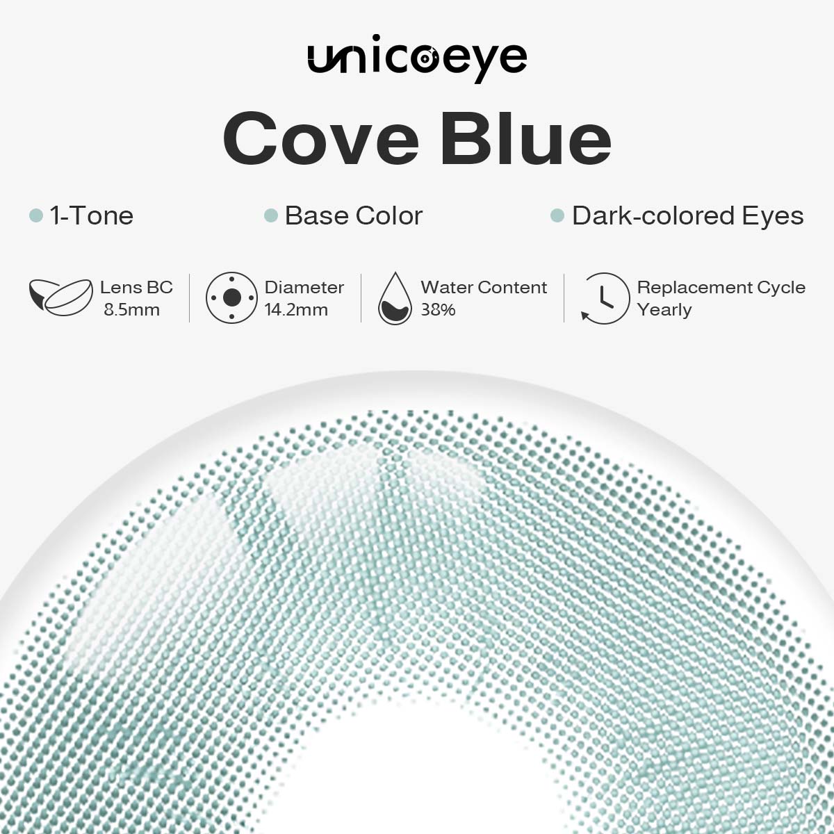 Cove Blue Yearly Contact Lenses