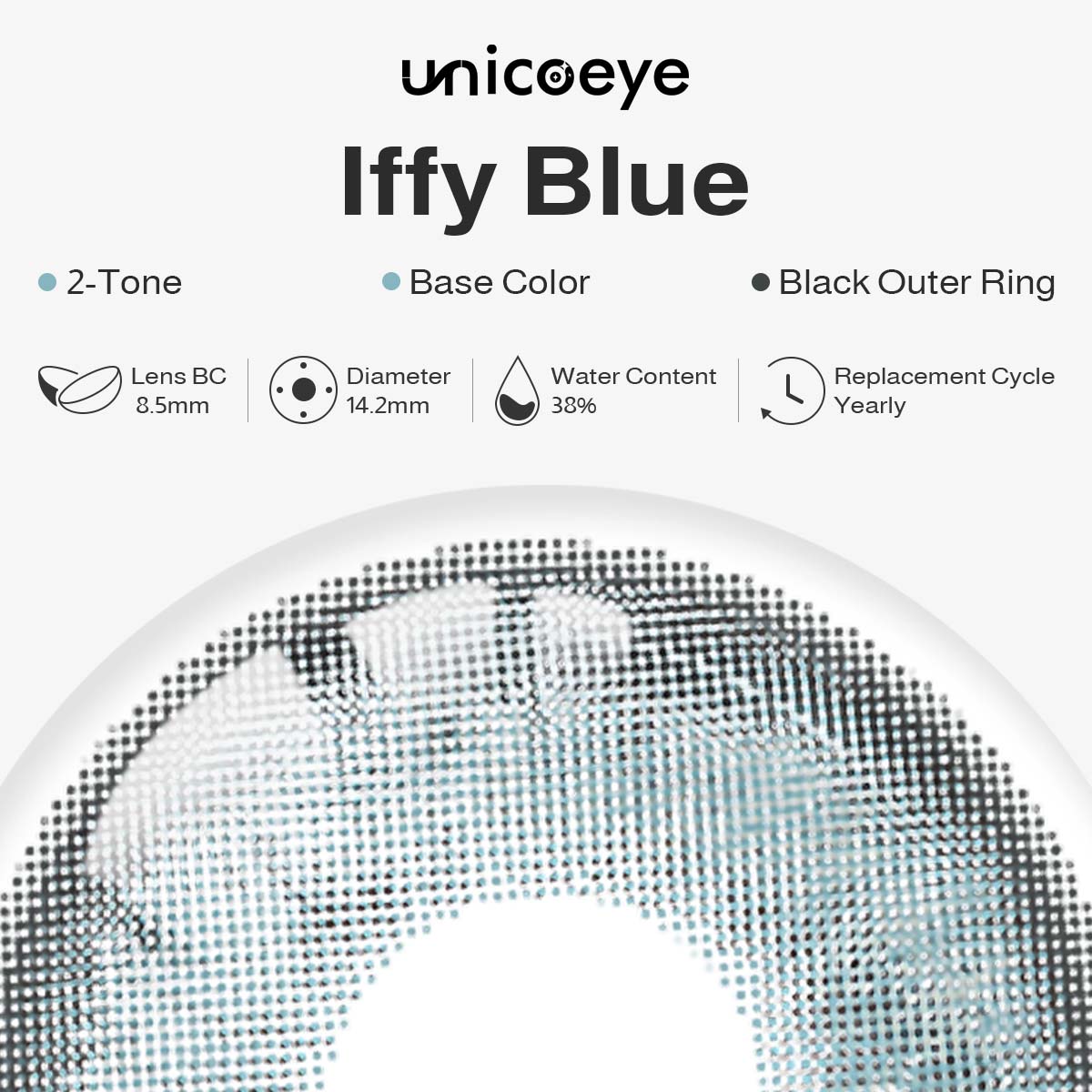 Iffy Blue Yearly Contact Lenses