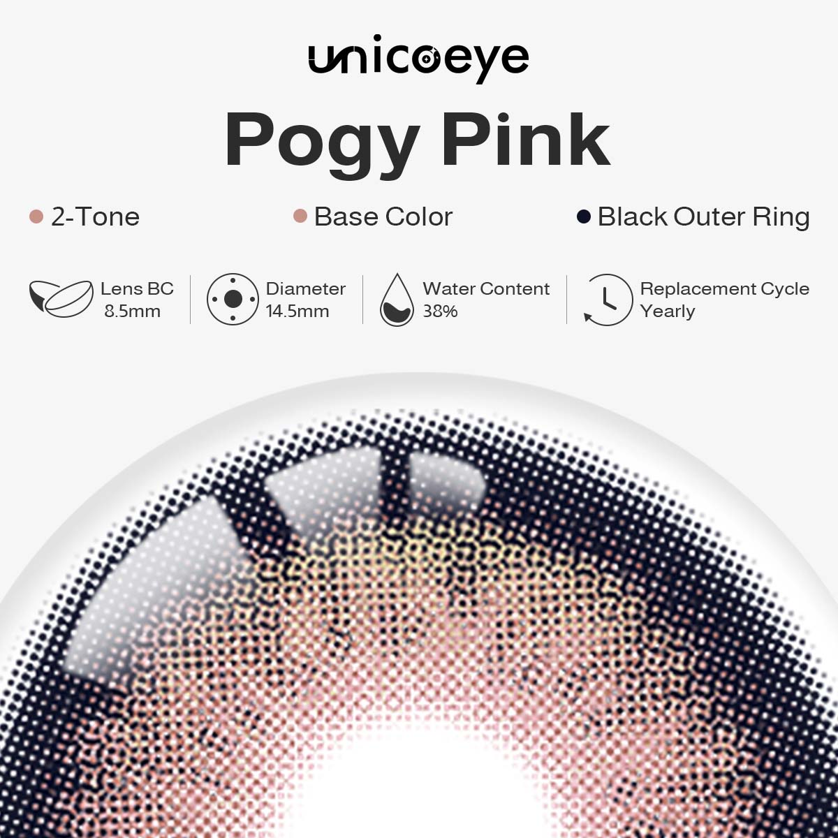 Pogy Pink Yearly Contact Lenses
