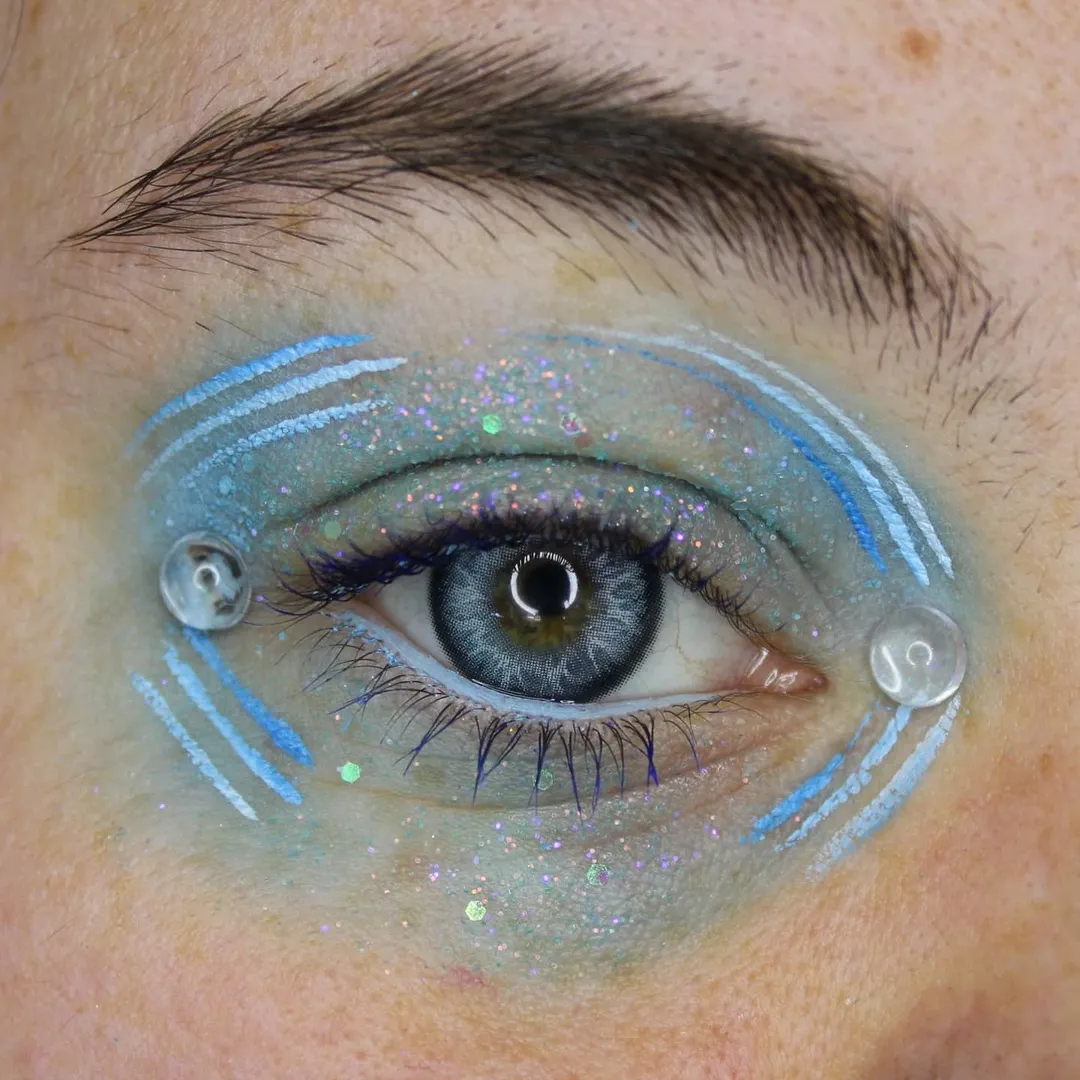 Genetic Samples Blue Yearly Contact Lenses