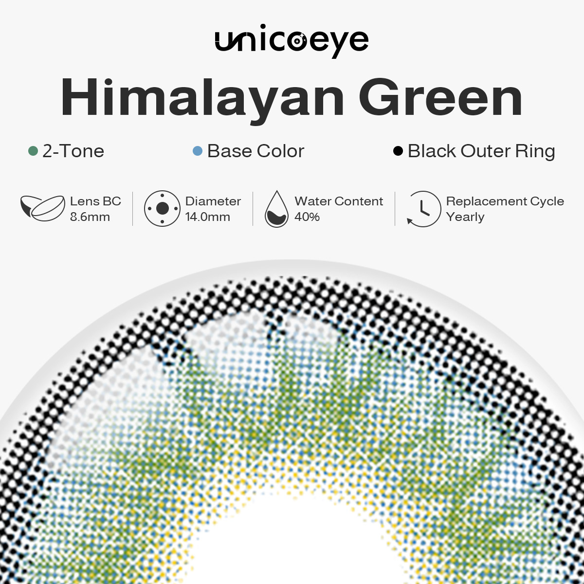 Himalayan Green Yearly Contact Lenses