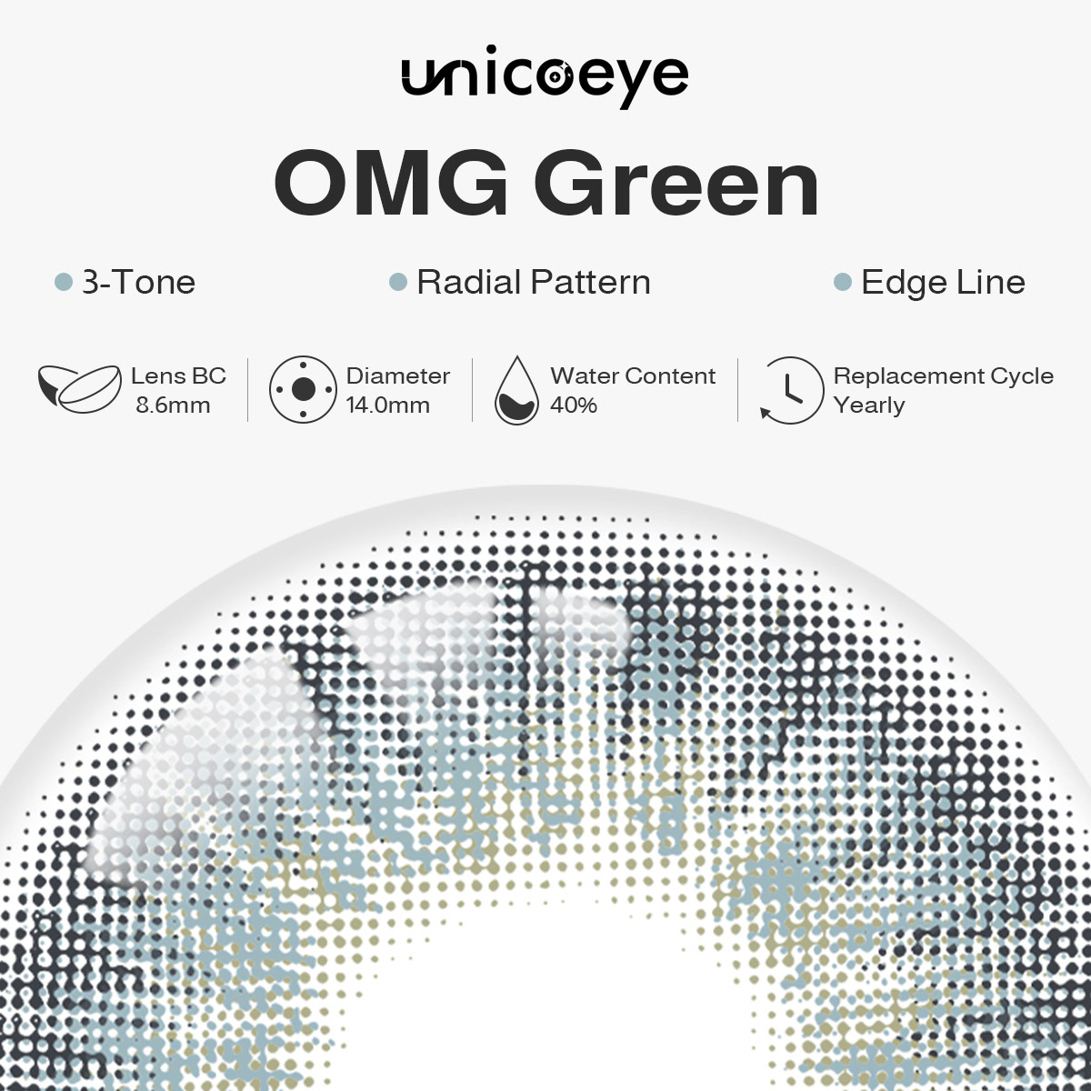 OMG Green Yearly Contact Lenses