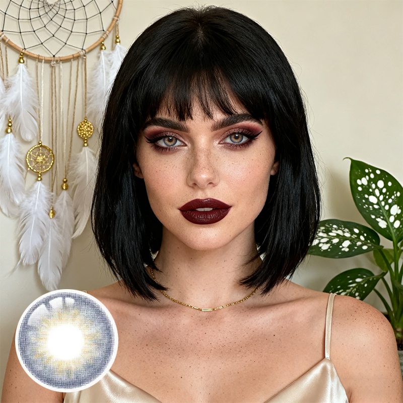 Slight Drunk Blue Yearly Contact Lenses