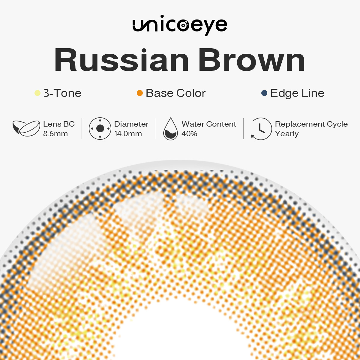 Russian Brown Prescription Yearly Contact Lenses
