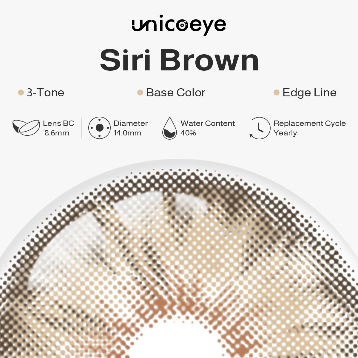 Siri Brown Prescription Yearly Contact Lenses